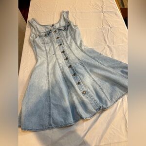 ADORABLE DENIM VINTAGE 90s COUNTY SEAT DRESS by Nuovo Jeanswear